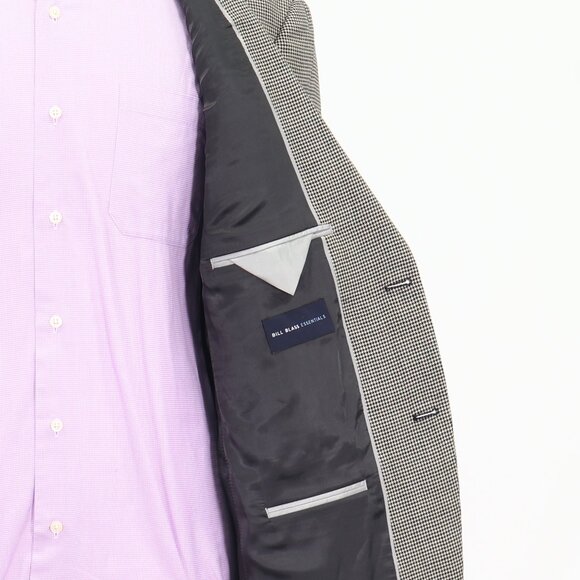 Bill Blass 44R Beige Blazer Sport Coat Jacket 2-Button Houndstooth T480 - Picture 11 of 11